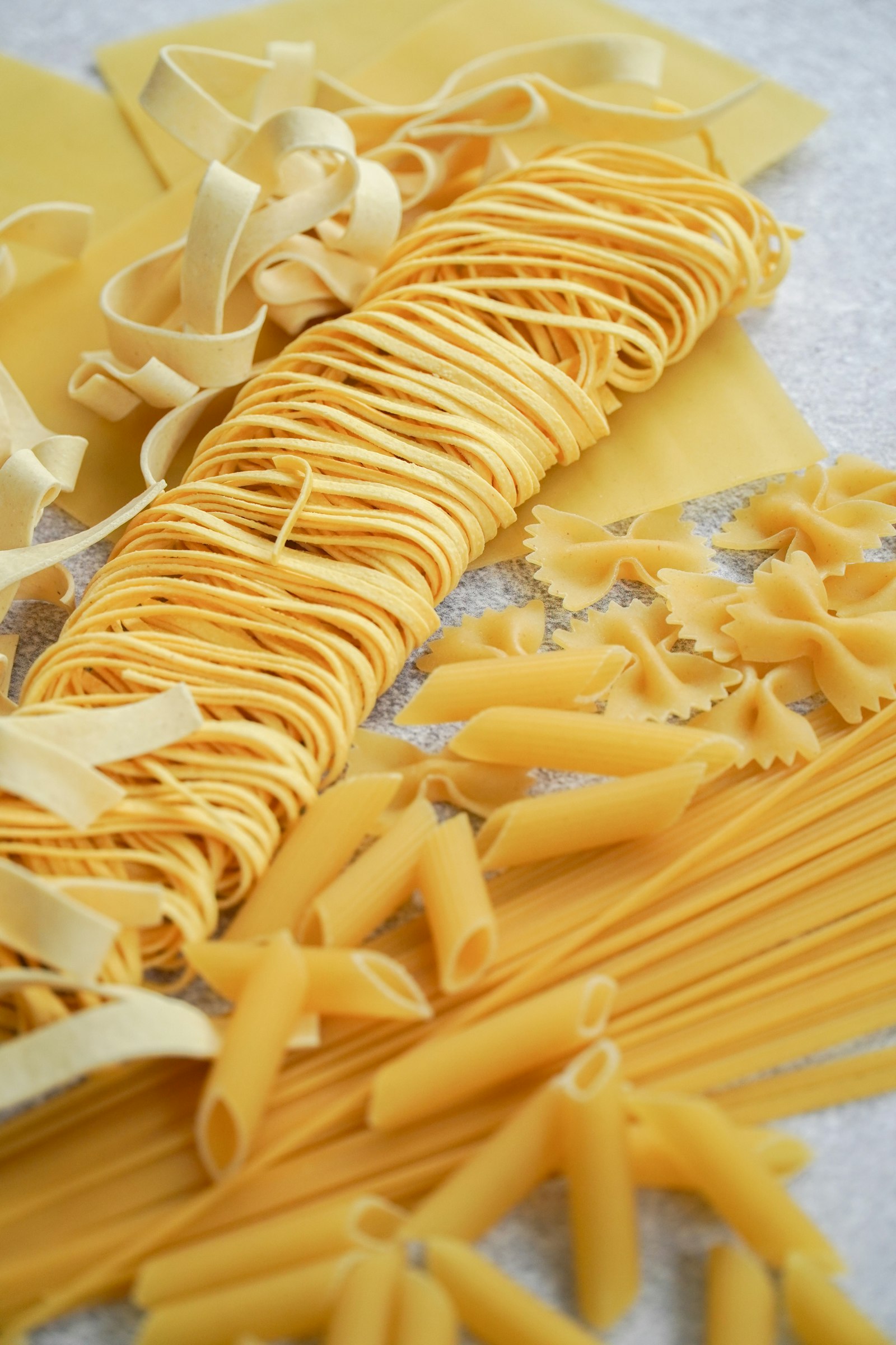 Assortimento di formati di pasta